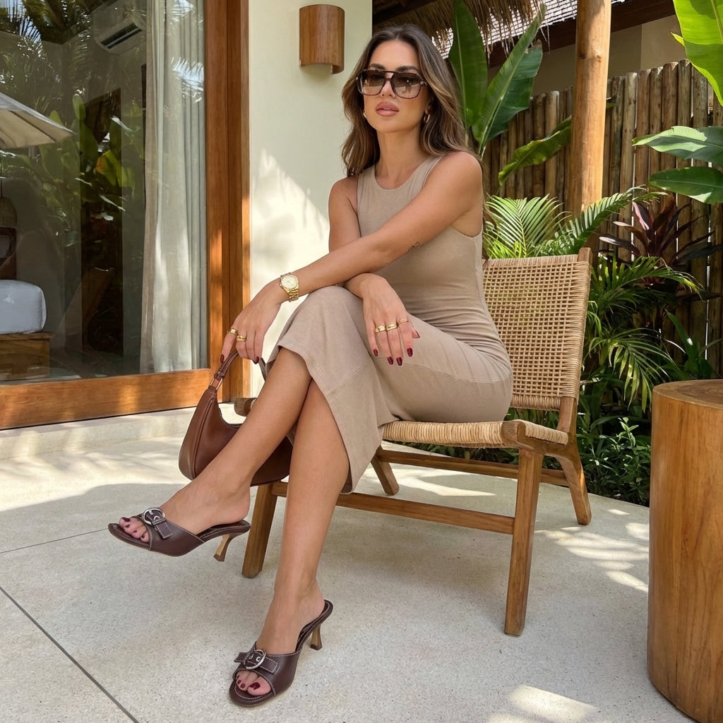 Belle Kitten Heel Sandals - Image 19