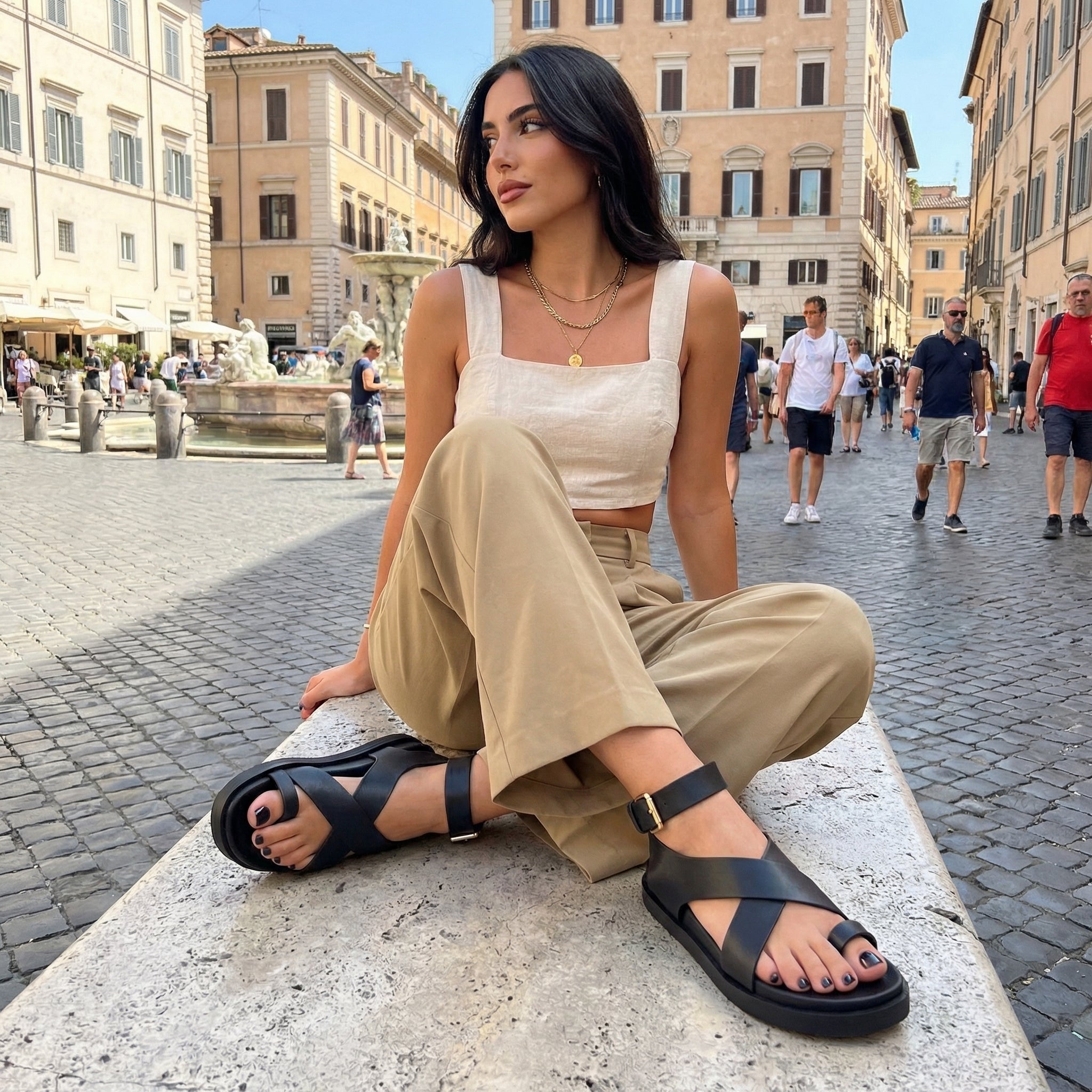 Entry Ankle Wrap Molded Footbed Sandal - Image 8