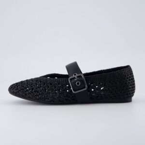Gabby Woven Mary Jane Flats