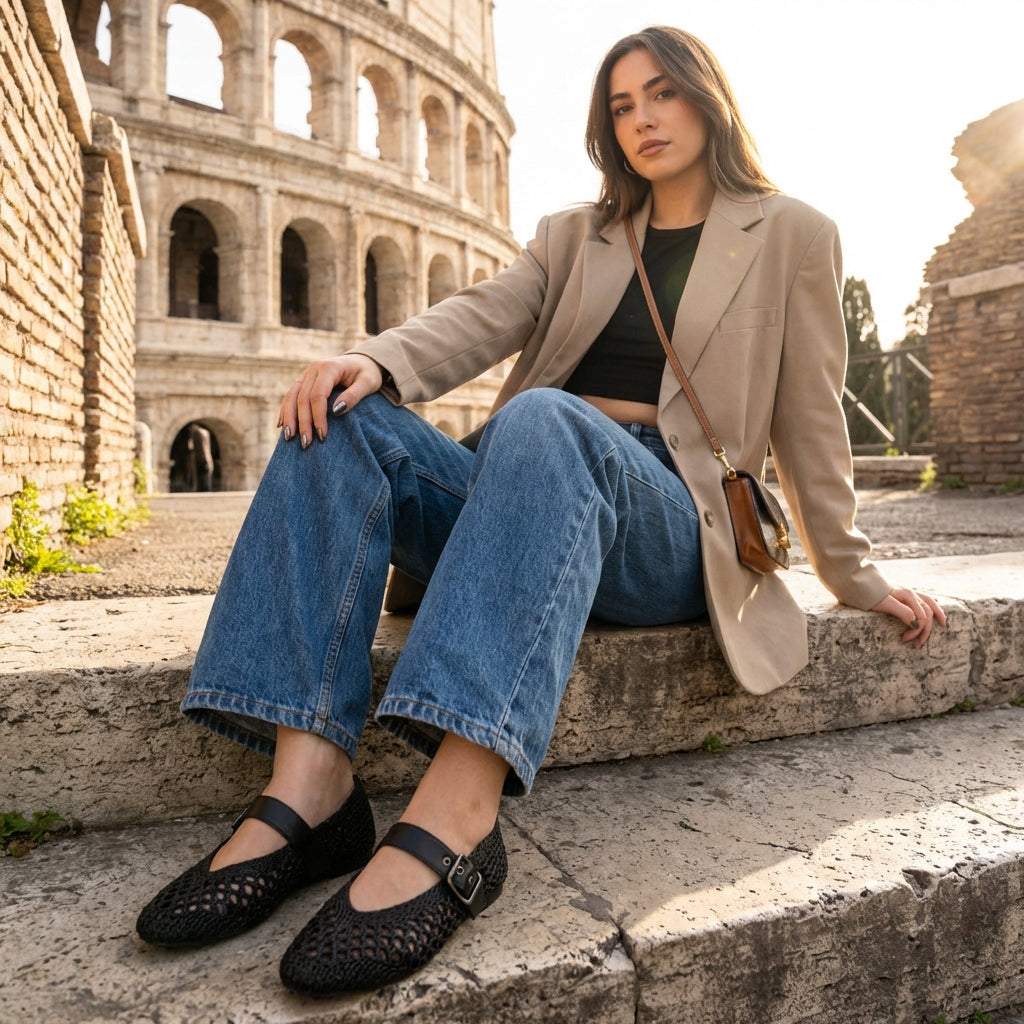 Gabby Woven Mary Jane Flats - Image 10