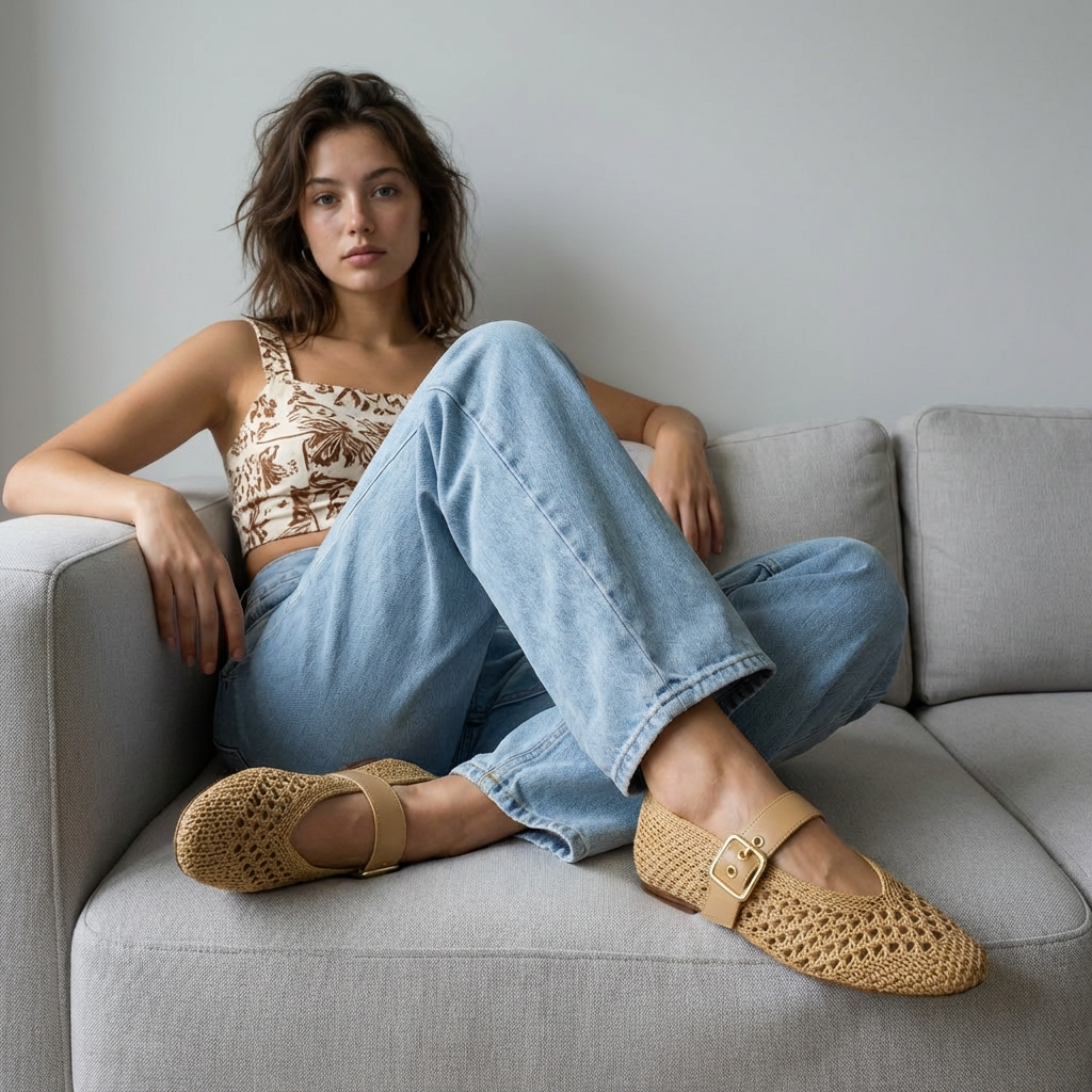Gabby Woven Mary Jane Flats - Image 28
