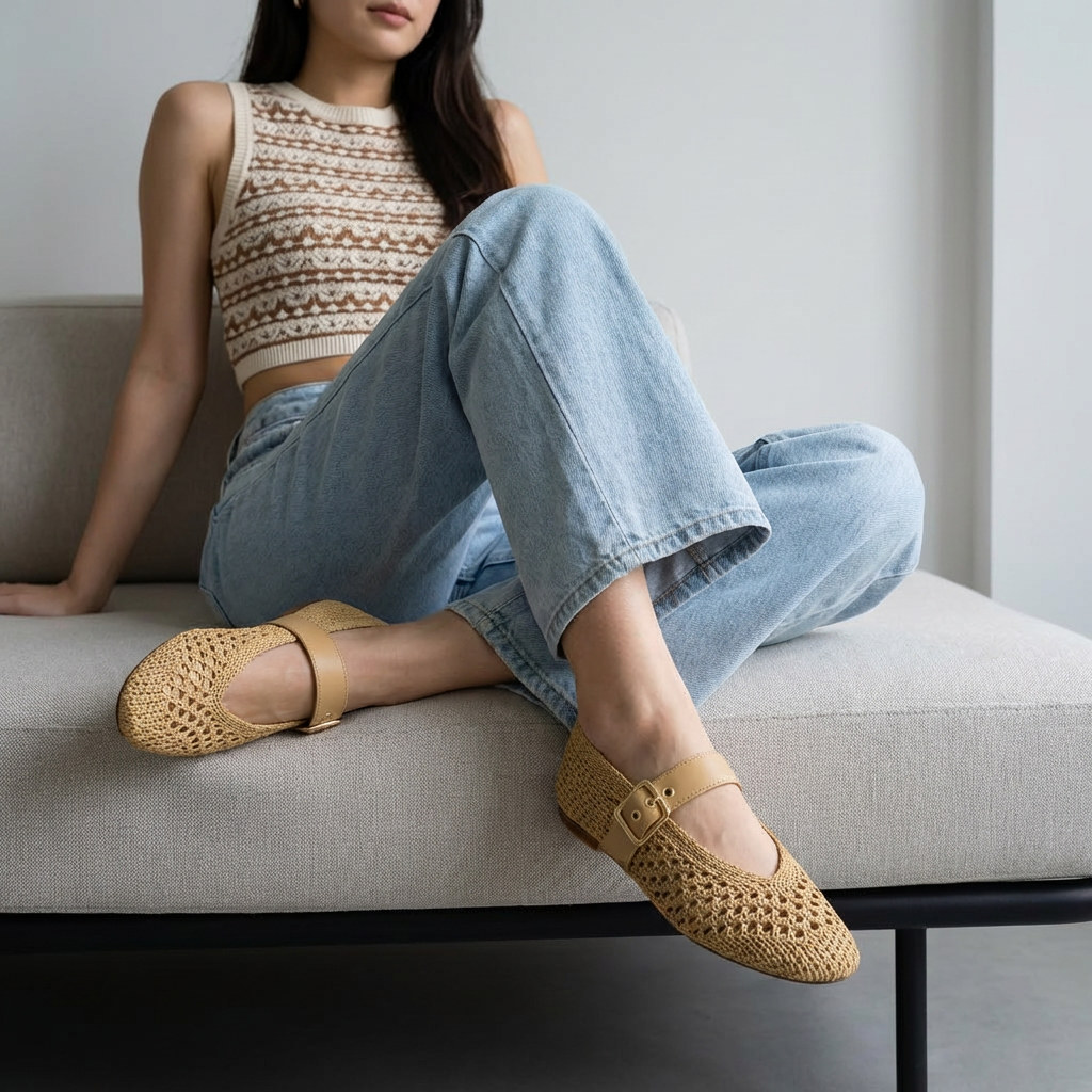 Gabby Woven Mary Jane Flats - Image 22