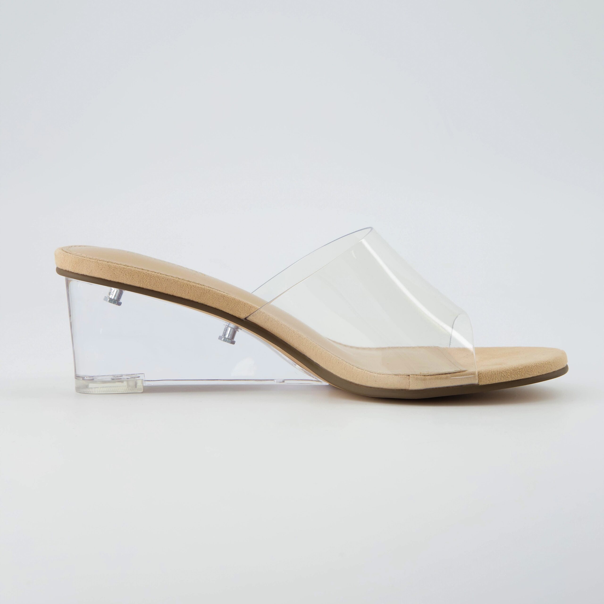 Gloss Lucite Wedge Sandals - Image 5