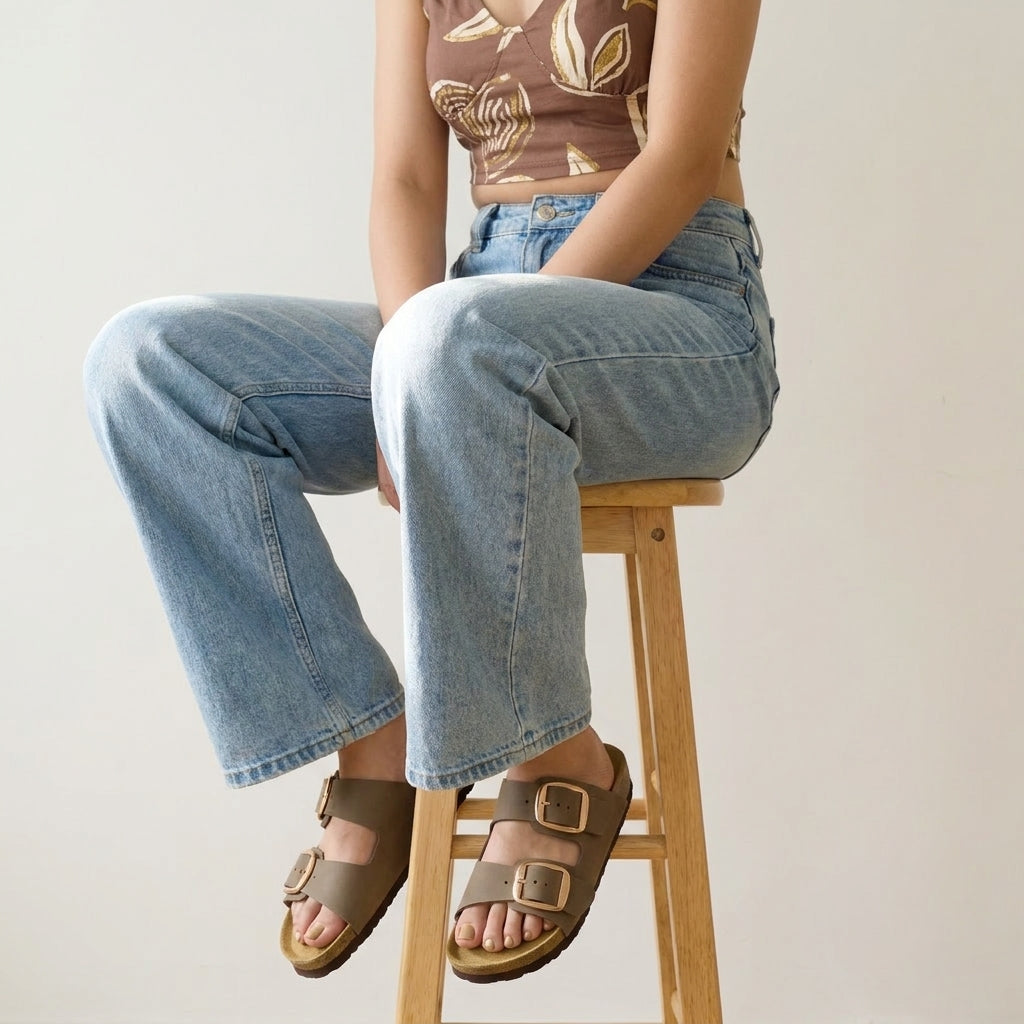 Laz Genuine Suede Slides - Image 17