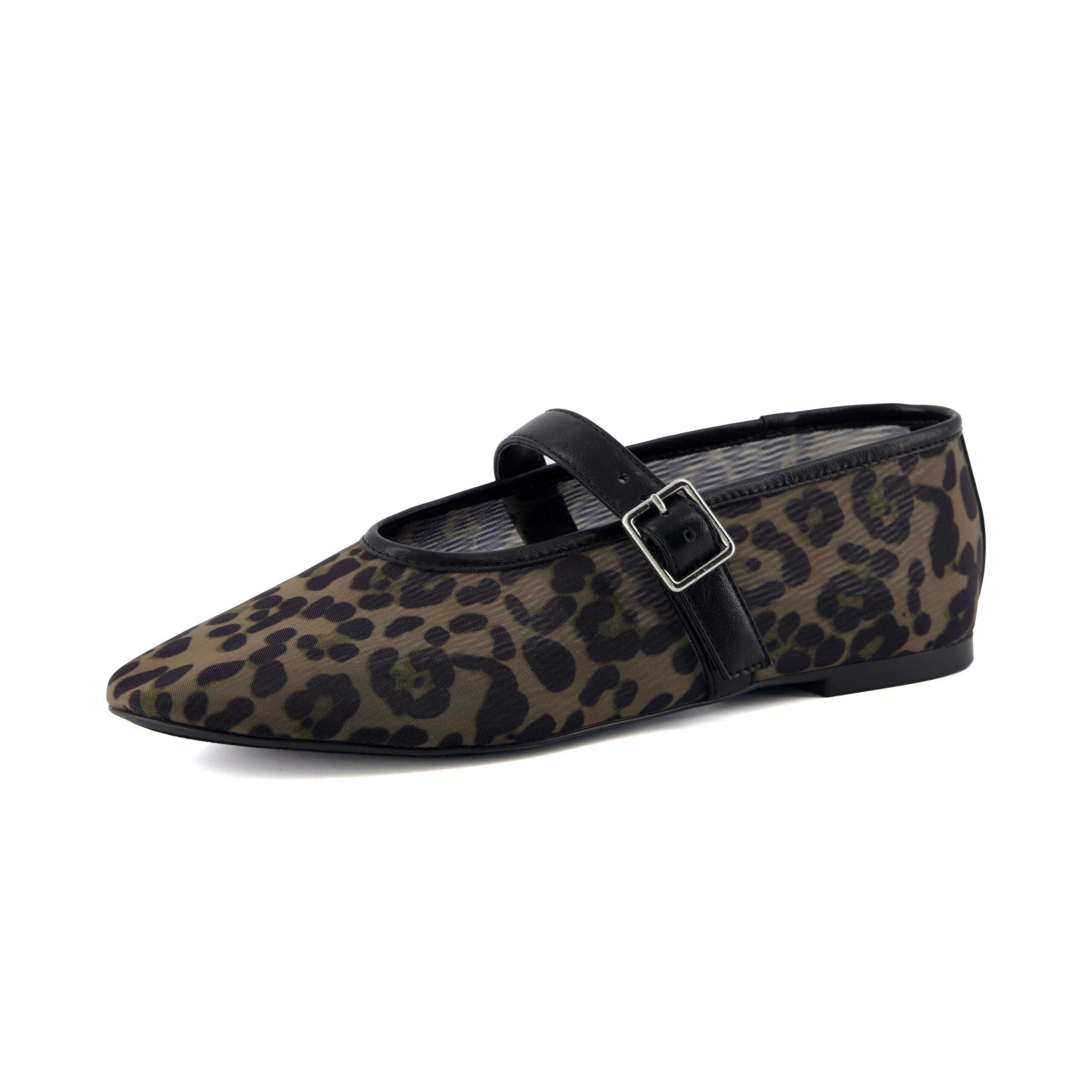 Moma Leopard Print Mary Jane Flat - Image 2