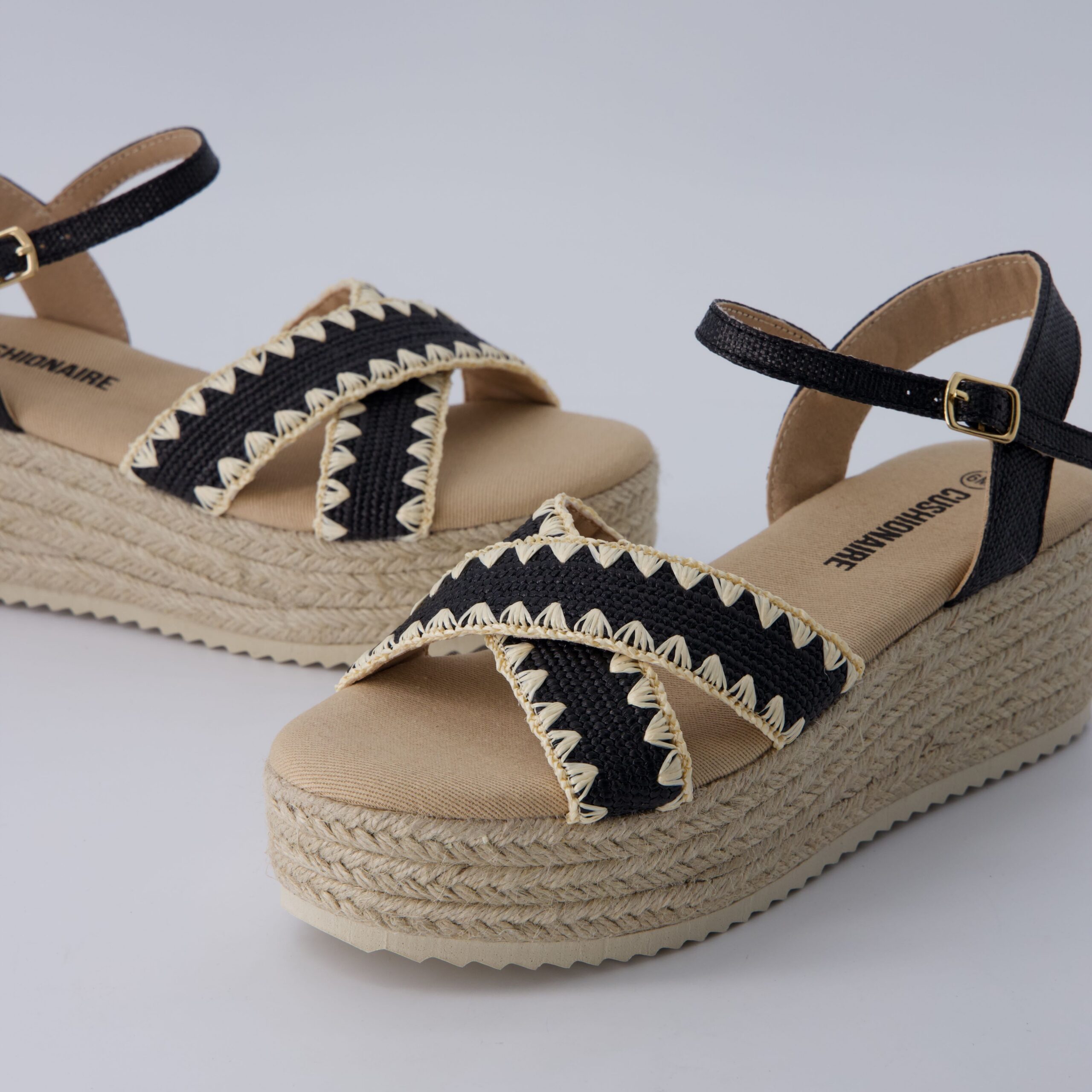 Ola Raffia Platform Sandals - Image 7