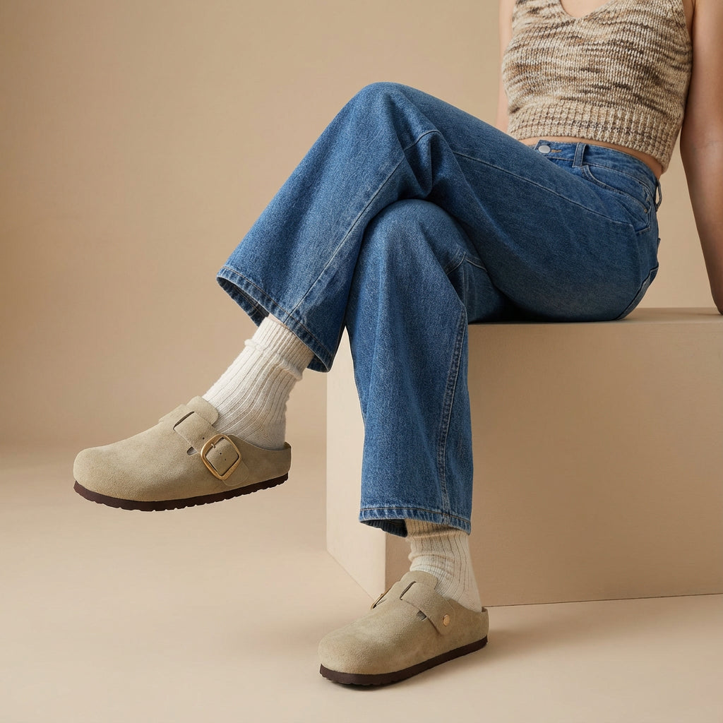 Rusty Leather Clogs - Image 2