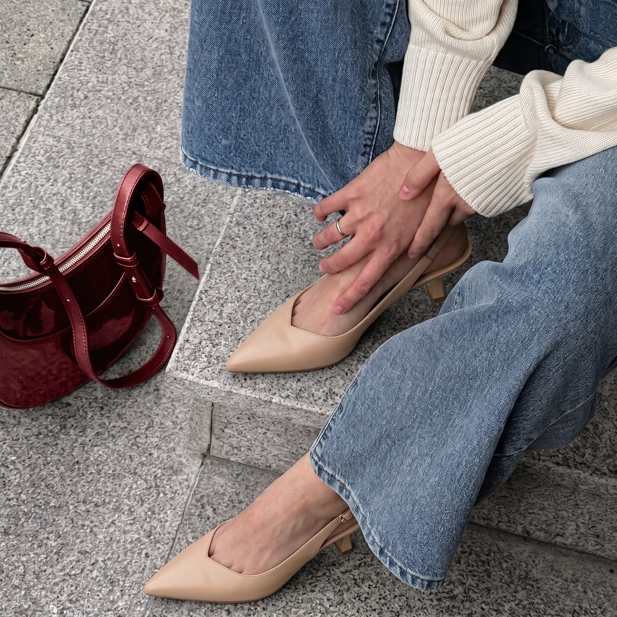Saby Slingback Kitten Heels - Image 28