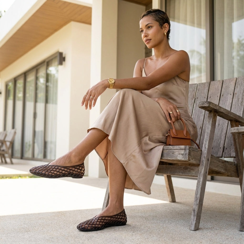 Siesta Lattice Ballet Flats - Image 9