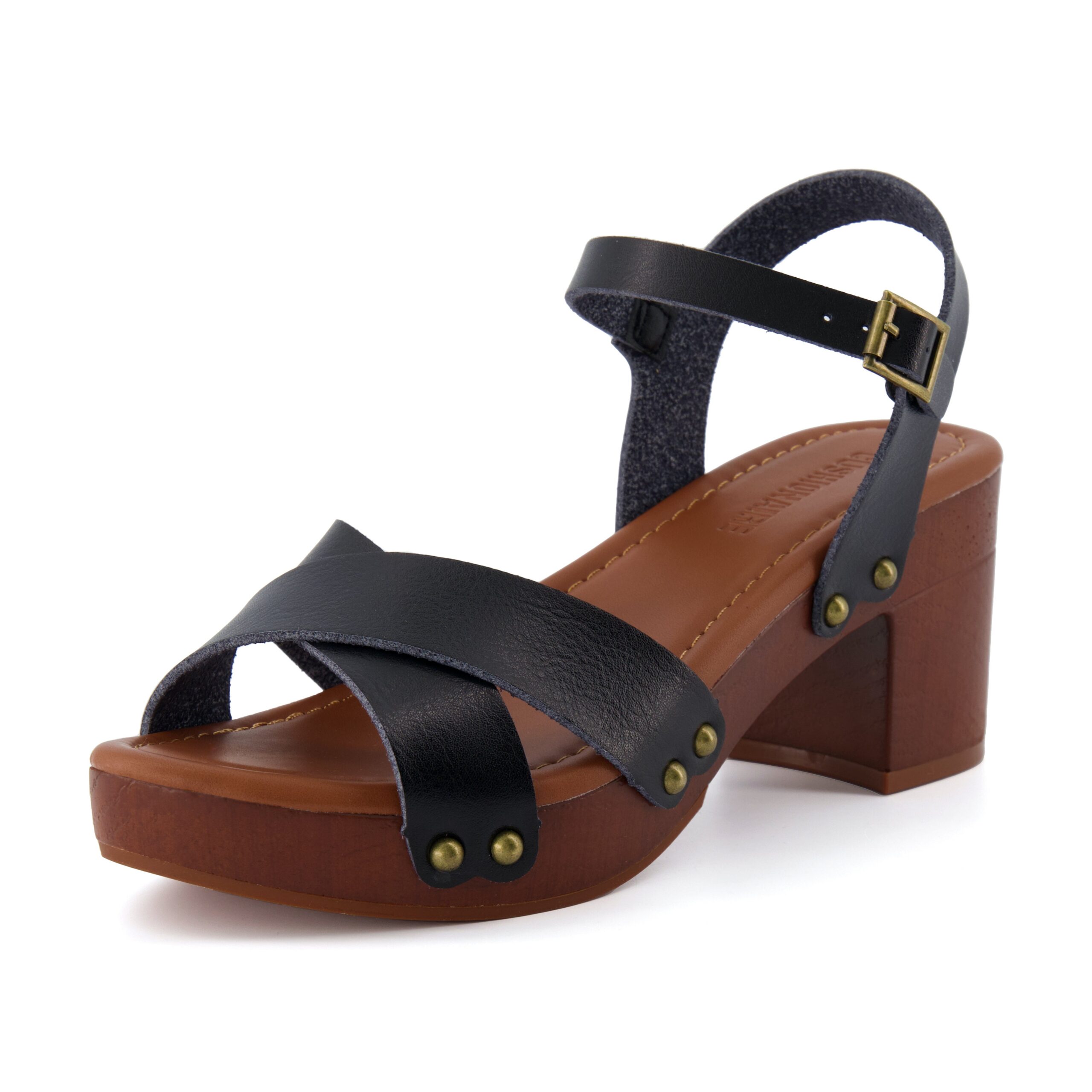 Slate Faux Wood Sandals - Image 2