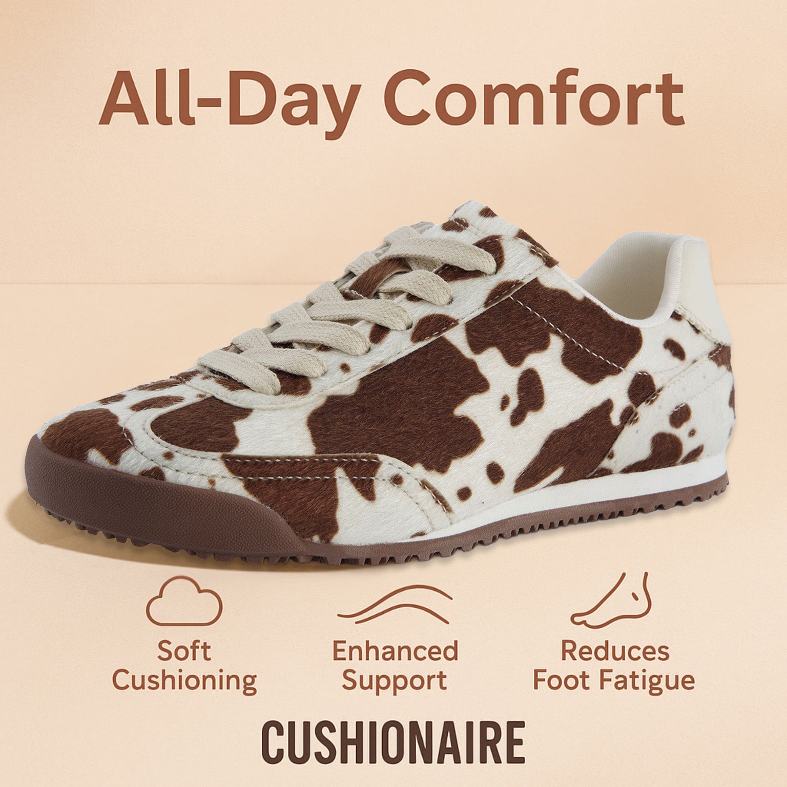 Techno Cow Print Sneakers - Image 11