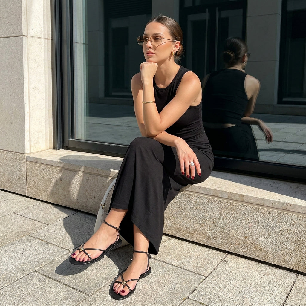 Tory Strappy Flat Sandals - Image 9