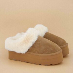 Husky Suede Cozy Platform Mule